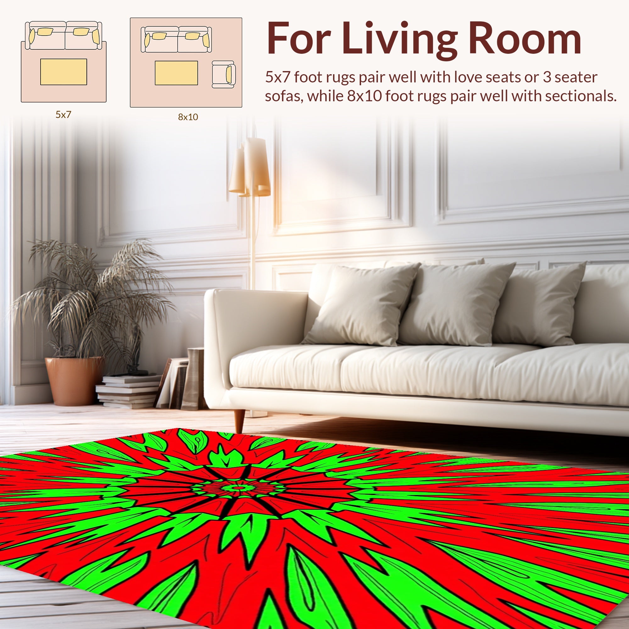 Radiant Starburst Pattern Rug