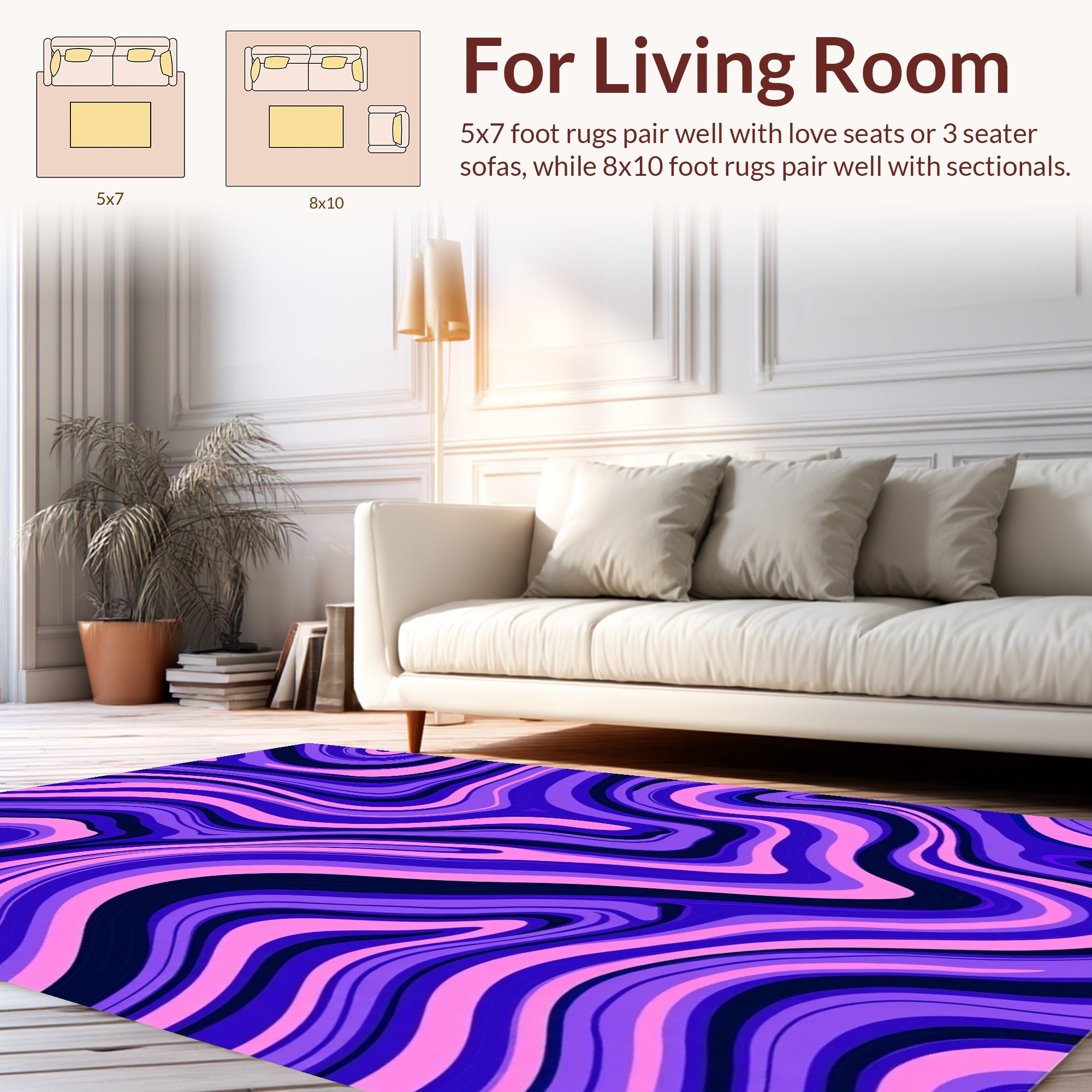 Abstract Swirl Pattern Rug