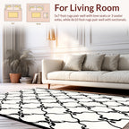 Ornate Scrollwork Floral Pattern Rug
