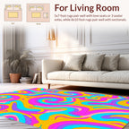 Vivid Swirl Pattern Textile Design Rug
