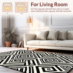 Geometric Labyrinth Pattern Rug