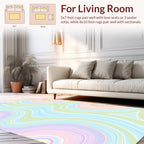 Soft Pastel Swirl Abstract Pattern Rug