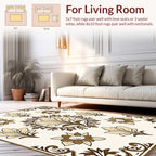 Vintage Floral Medallion Pattern Rug