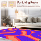 Abstract Swirls Bold Color Rug