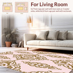 Elegant Paisley Damask Pattern Rug