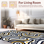 Abstract Swirls Dynamic Pattern Rug