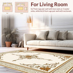 Classic Floral Medallion Border Design Rug