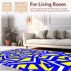 Bold Geometric Maze Pattern Rug