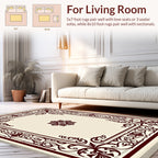 Classic Floral Bordered Ornament Rug