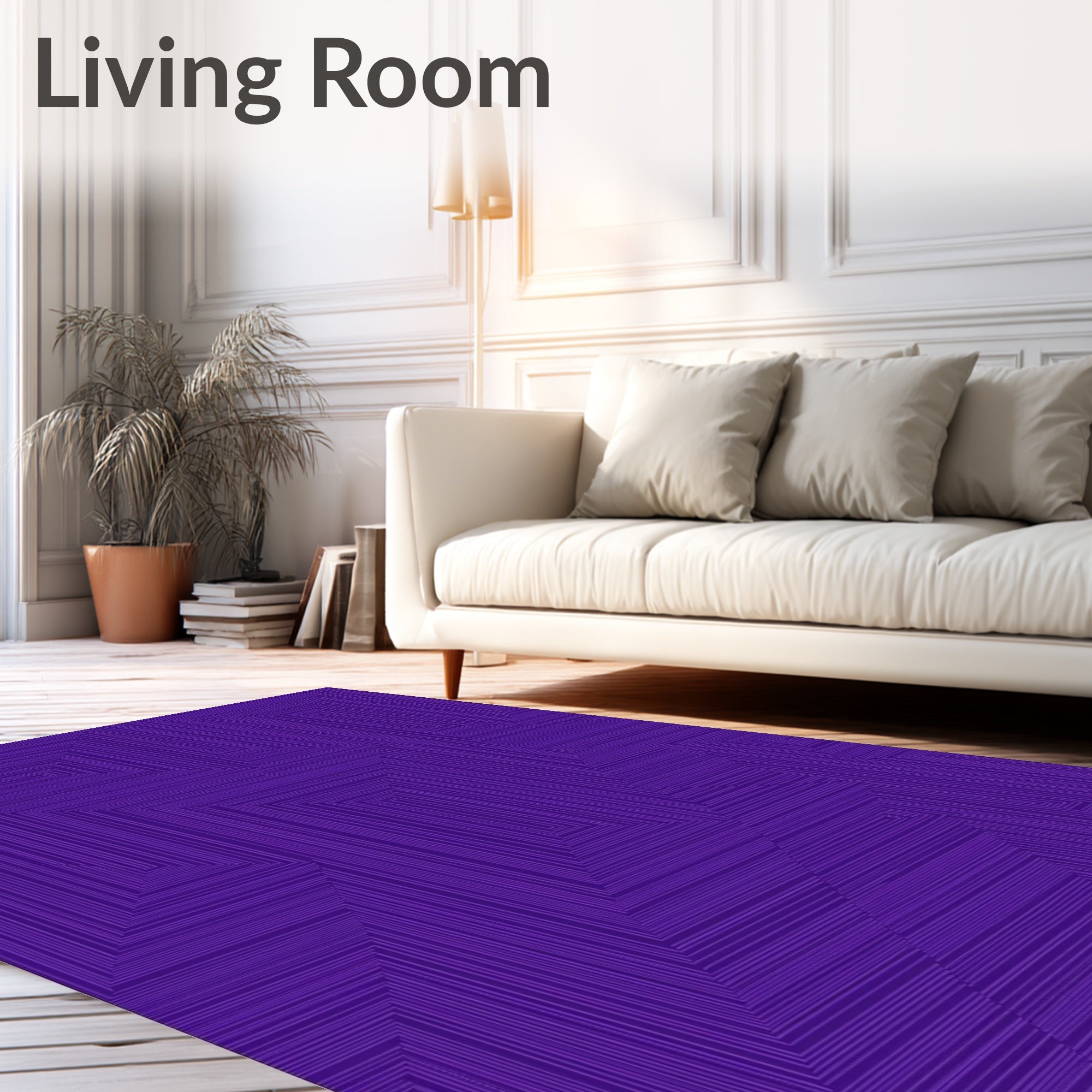 Concentric Rectangle Pattern Rug