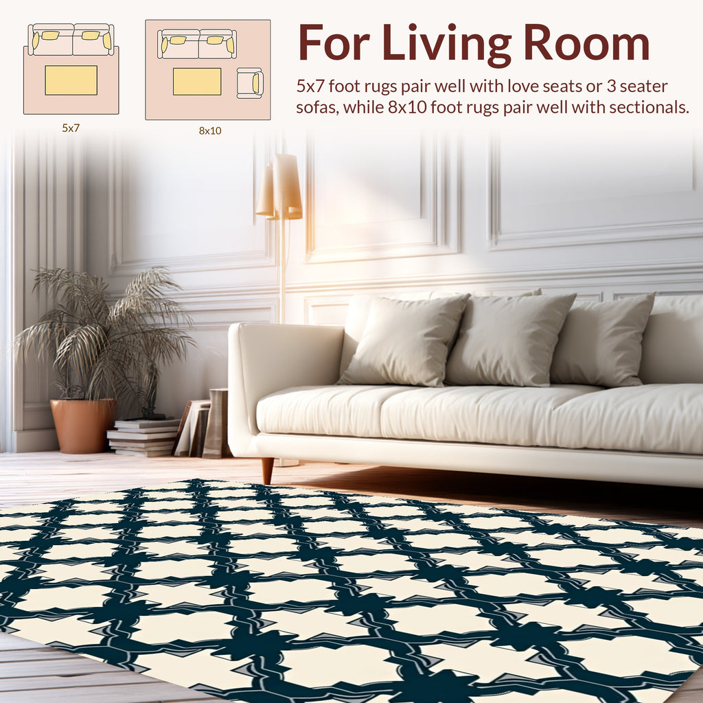 Classic Quatrefoil Lattice Design Rug
