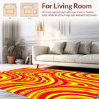 Vibrant Swirl Psychedelic Pattern Rug