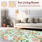 Delicate Floral Pattern With Pastel Hues Rug