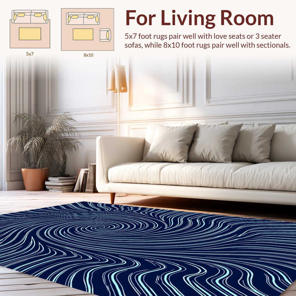 Abstract Swirl Pattern Design Rug
