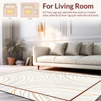 Abstract Wavy Lines Pattern Rug