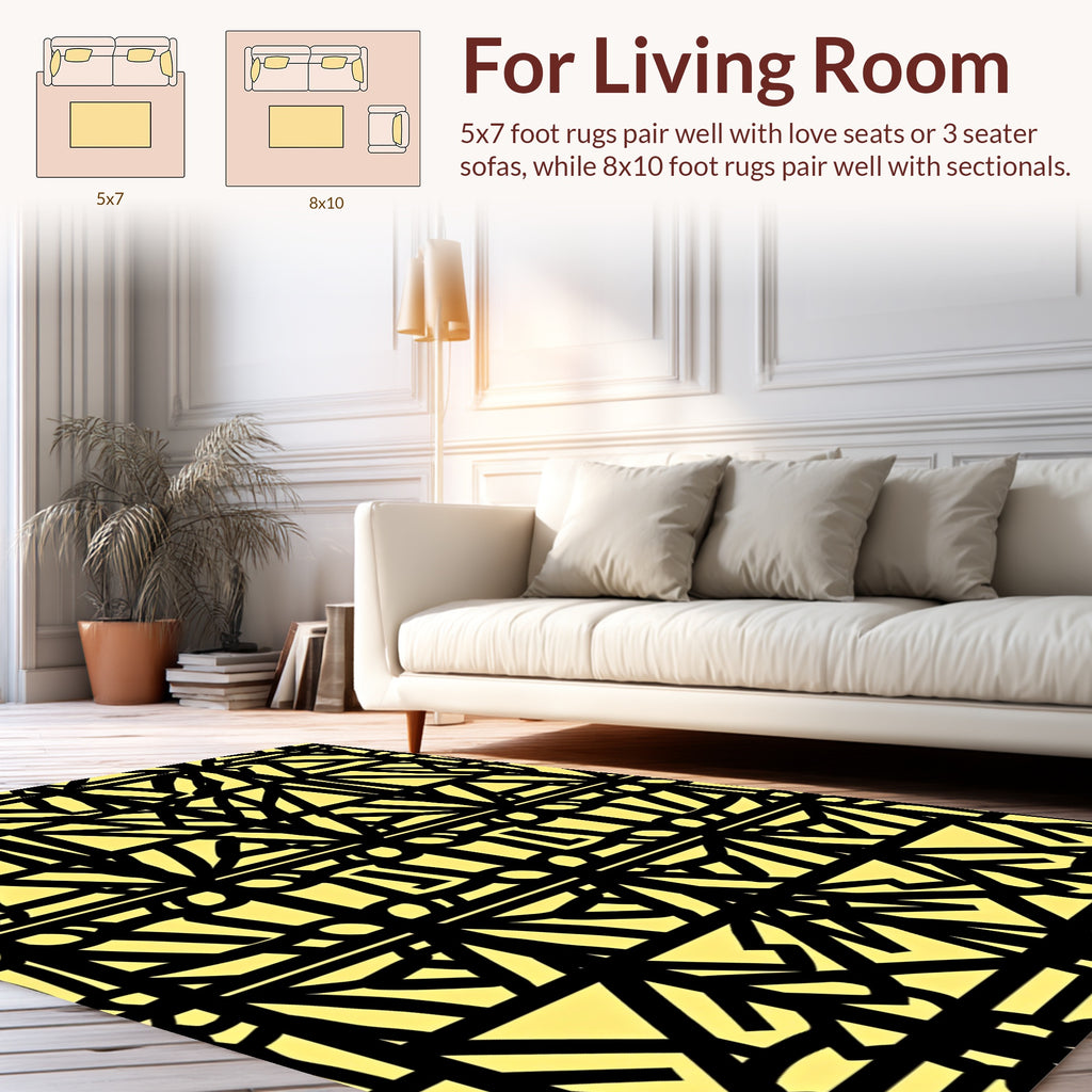 Bold Geometric Lines Pattern Rug