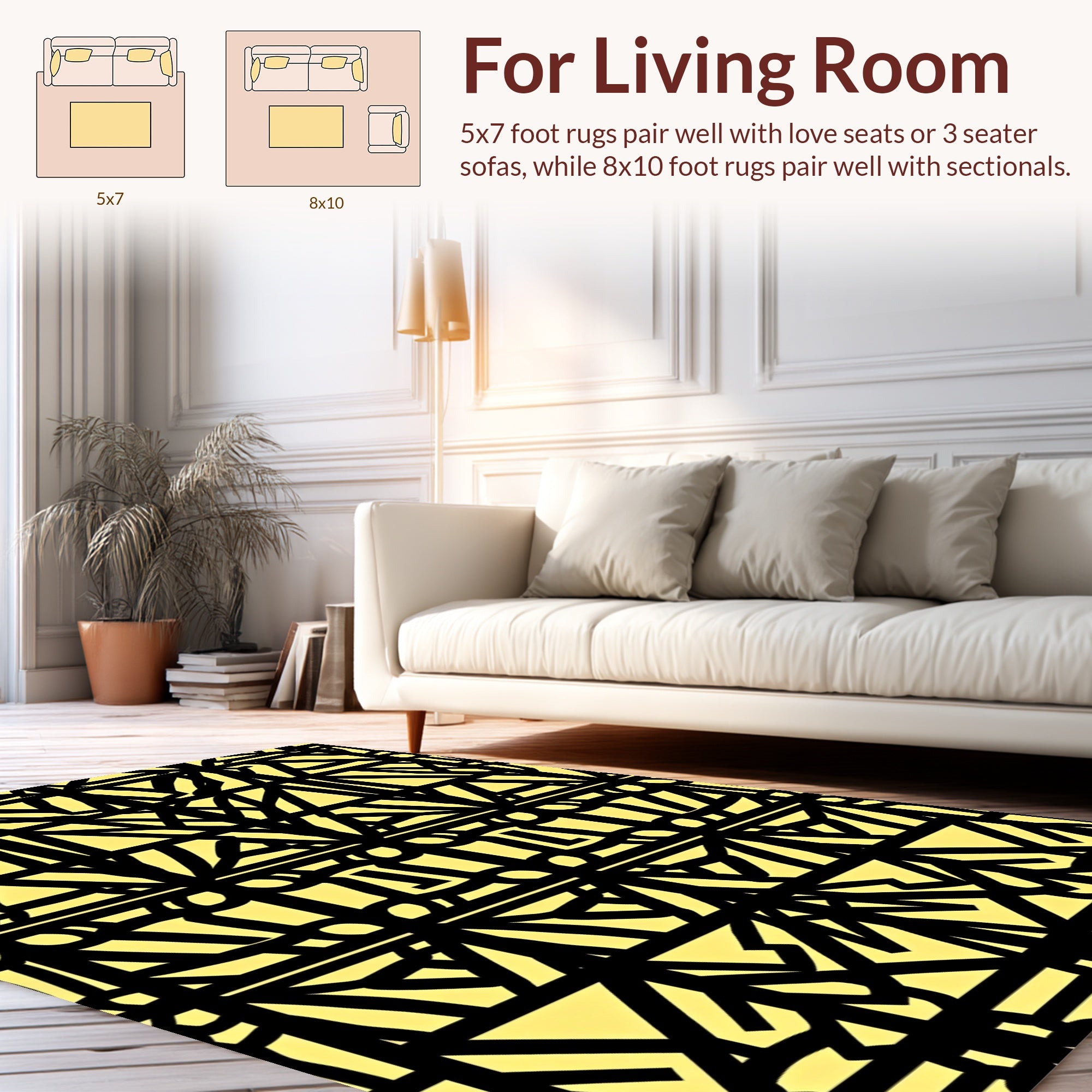 Bold Geometric Lines Pattern Rug