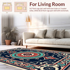 Intricate Floral Medallion Border Rug