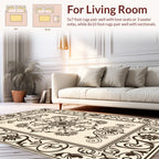 Ornate Floral Scrollwork Design Rug