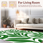 Green Leafy Pattern Rug