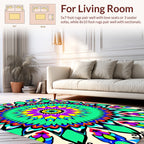 Vibrant Mandala Floral Pattern Rug