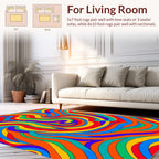 Colorful Swirls Abstract Pattern Rug
