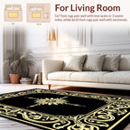 Ornate Floral Border Design Rug
