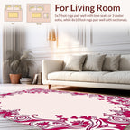 Ornate Floral Swirl Frame Design Rug