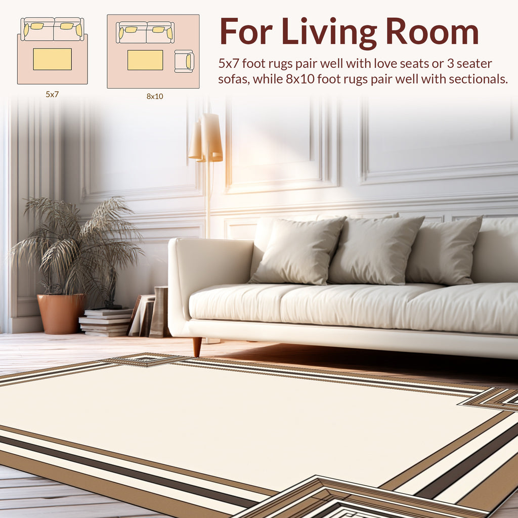 Geometric Deco Corner Abstract Rug