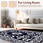 Ornate Starburst Floral Decorative Pattern Rug