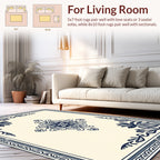 Ornate Floral Corner Accent Pattern Rug