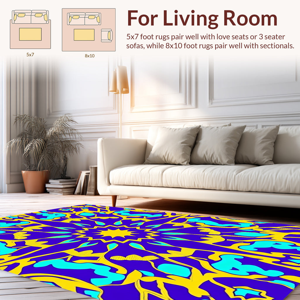 Bold Mandalas With Flowing Lines Rug