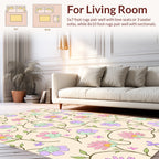 Pastel Floral Vine Pattern Rug