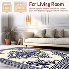 Ornate Floral Bordered Medallion Rug