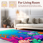 Colorful Coral Fish Aquatic Life Pattern Rug