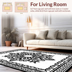 Eight-Pointed Star Mandala Pattern Rug