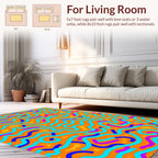 Retro Swirl Bold Pattern Rug