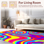 Vibrant Swirl Psychedelic Rug