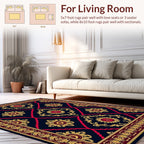 Crimson Gold Medallion Classic Pattern Rug