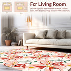 Abstract Floral Botanical Whimsical Design Rug
