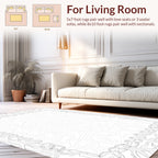 Ornate Mandala Bordered Abstract Design Rug