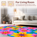 Vibrant Floral Bloom Pattern Rug