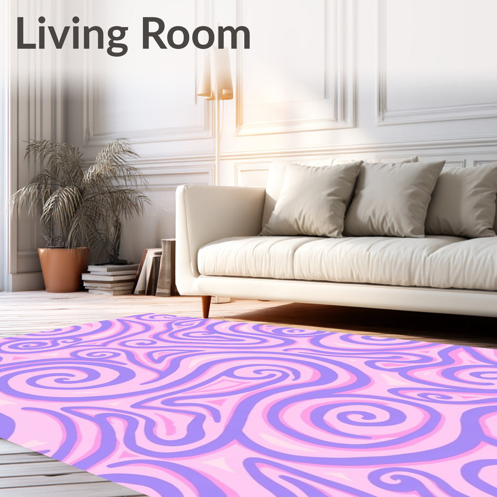 Sweet Swirls Lavender Pink Harmony Rug