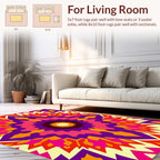 Vibrant Kaleidoscope Geometric Design Rug