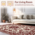 Intricate Floral Bordered Medallion Design Rug