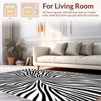Abstract Radial Stripe Pattern Rug