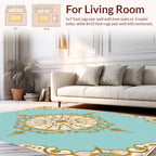 Classic Floral Inlay Medallion Pattern Rug