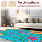 Vibrant Floral Vine Pattern Rug