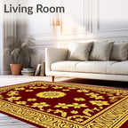 Rich Floral Bordered Sunflower Design Rug