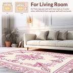 Elegant Pink Floral Ornamental Rug